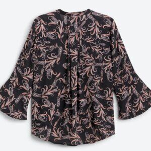 41 Hawthorn Trina Bell Sleeve Blouse  XLP | Black